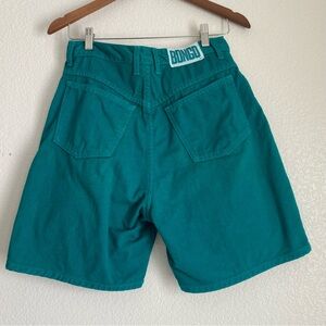 Vintage Bongo high waisted jeans shorts, green, 28"